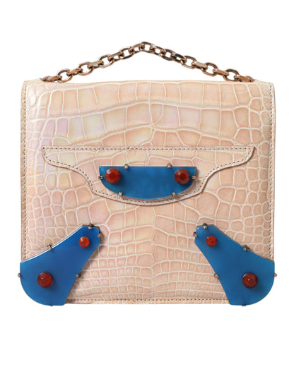 Бежевий клатч Balenciaga Elegant Mini Chain для вечірньої елегантності