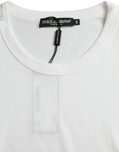 Біла футболка Dolce &amp; Gabbana з круглим вирізом і короткими рукавами