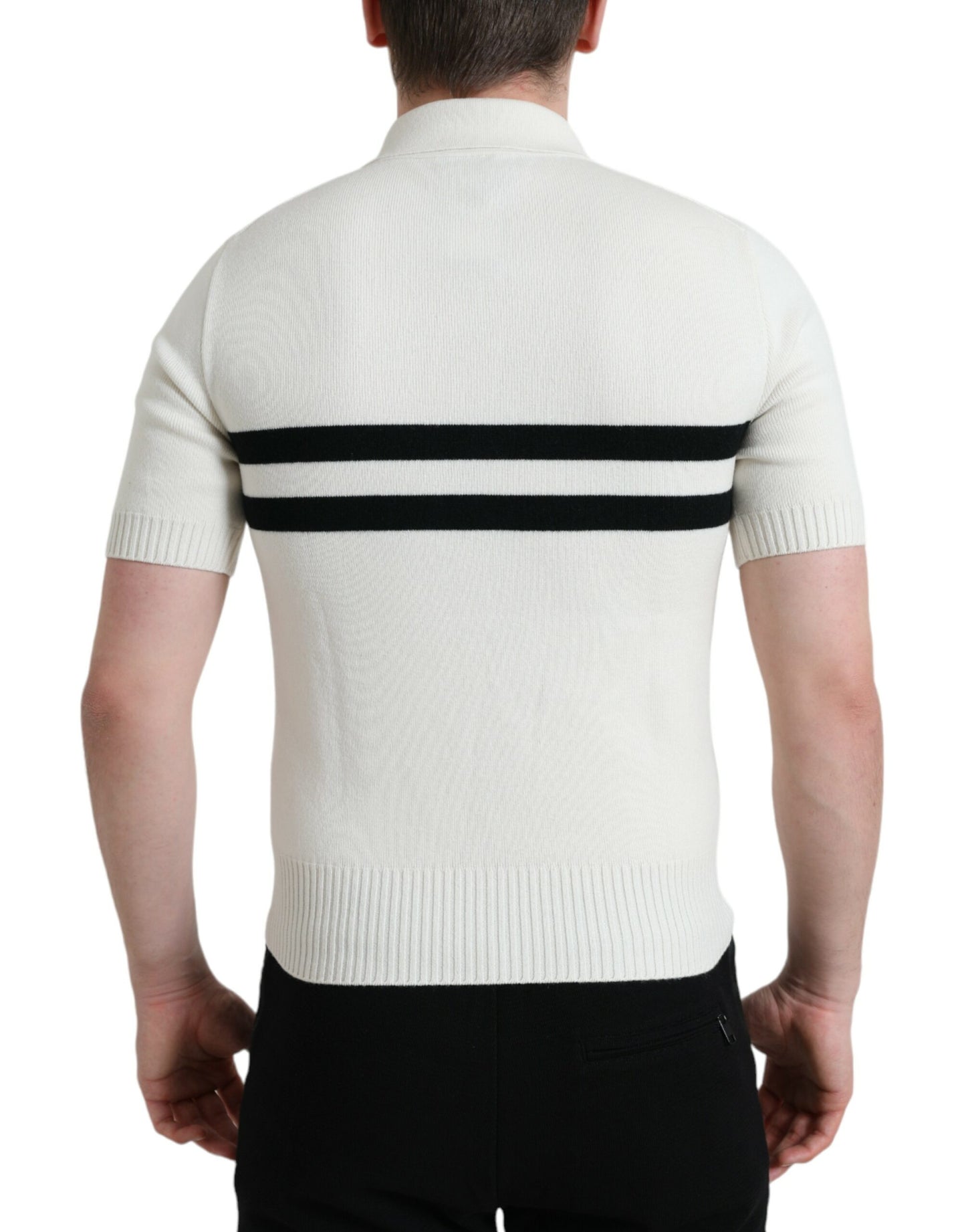 Футболка Dolce &amp; Gabbana White DG з коміром і сорочкою