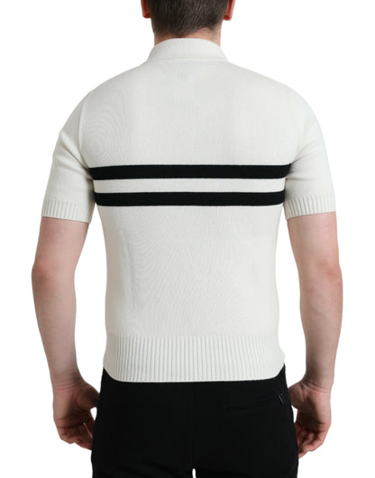 Футболка Dolce &amp; Gabbana White DG з коміром і сорочкою