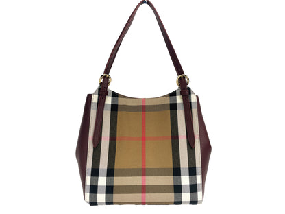 Маленька сумка-сумка Burberry Canterby з червоного дерева в клітинку