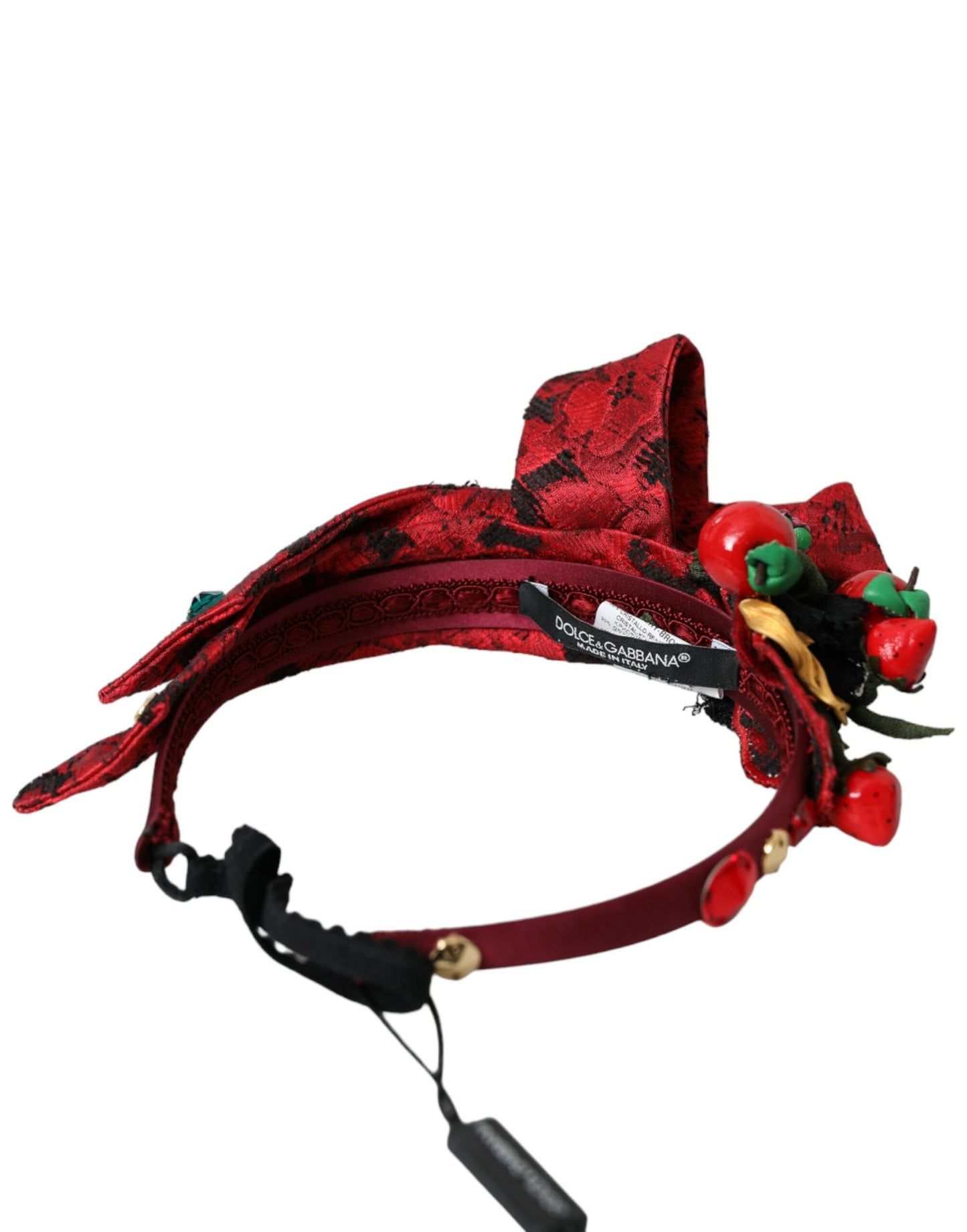 Dolce &amp; Gabbana Red Cherry Sicily, прикрашена жіноча діадема для волосся