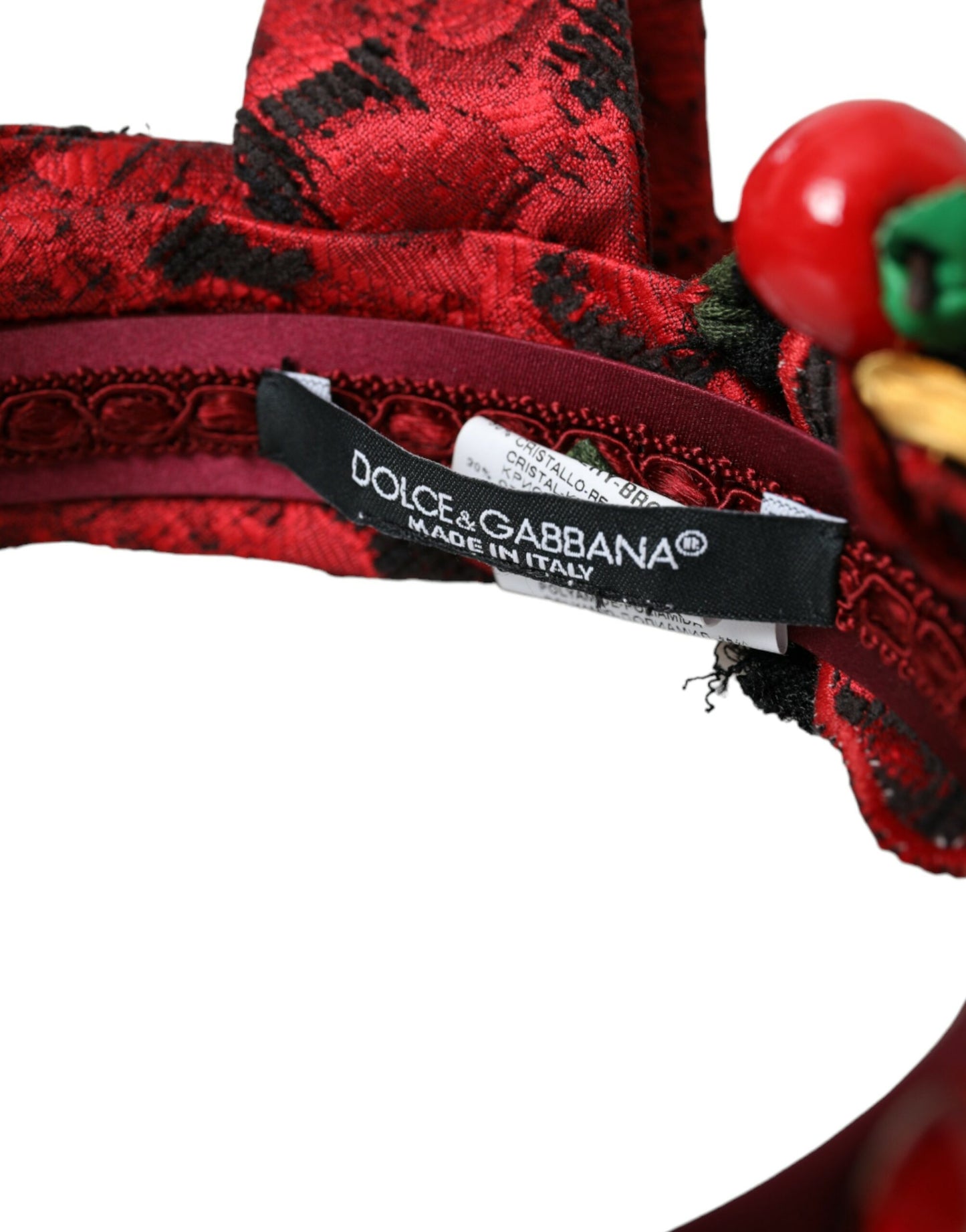 Dolce &amp; Gabbana Red Cherry Sicily, прикрашена жіноча діадема для волосся