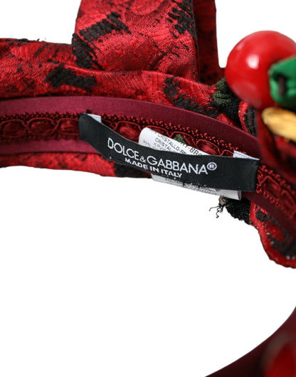 Dolce &amp; Gabbana Red Cherry Sicily, прикрашена жіноча діадема для волосся