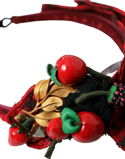 Dolce &amp; Gabbana Red Cherry Sicily, прикрашена жіноча діадема для волосся