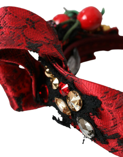 Dolce &amp; Gabbana Red Cherry Sicily, прикрашена жіноча діадема для волосся