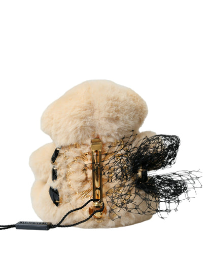 Заколка для волосся Dolce &amp; Gabbana Beige Teddy Bear Mesh Net Band Hair Hair
