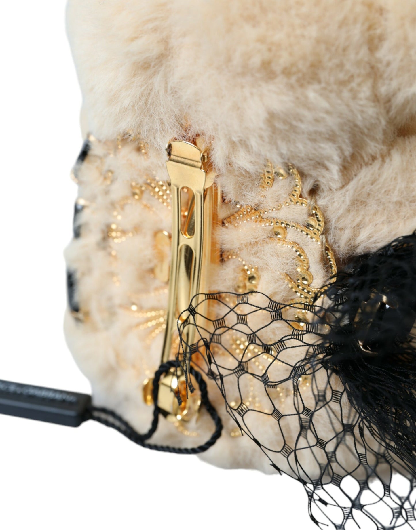 Заколка для волосся Dolce &amp; Gabbana Beige Teddy Bear Mesh Net Band Hair Hair