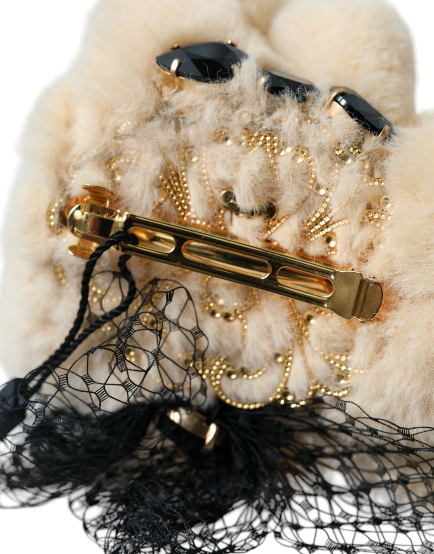 Заколка для волосся Dolce &amp; Gabbana Beige Teddy Bear Mesh Net Band Hair Hair