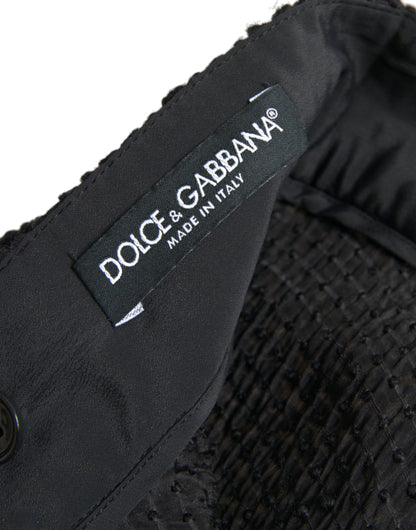 Чорна спідниця А-силуету до коліна з високою талією Dolce &amp; Gabbana