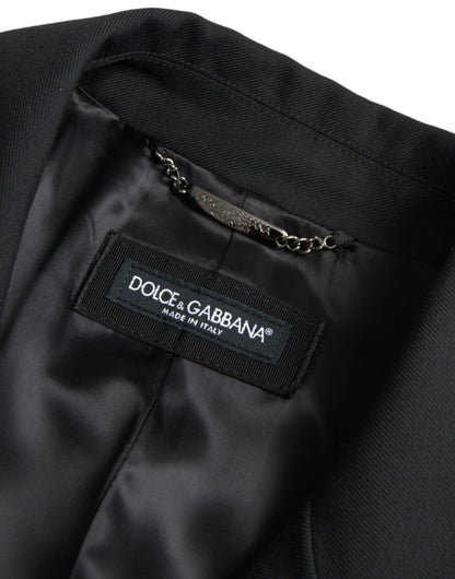 Чорний двобортний плащ Dolce &amp; Gabbana