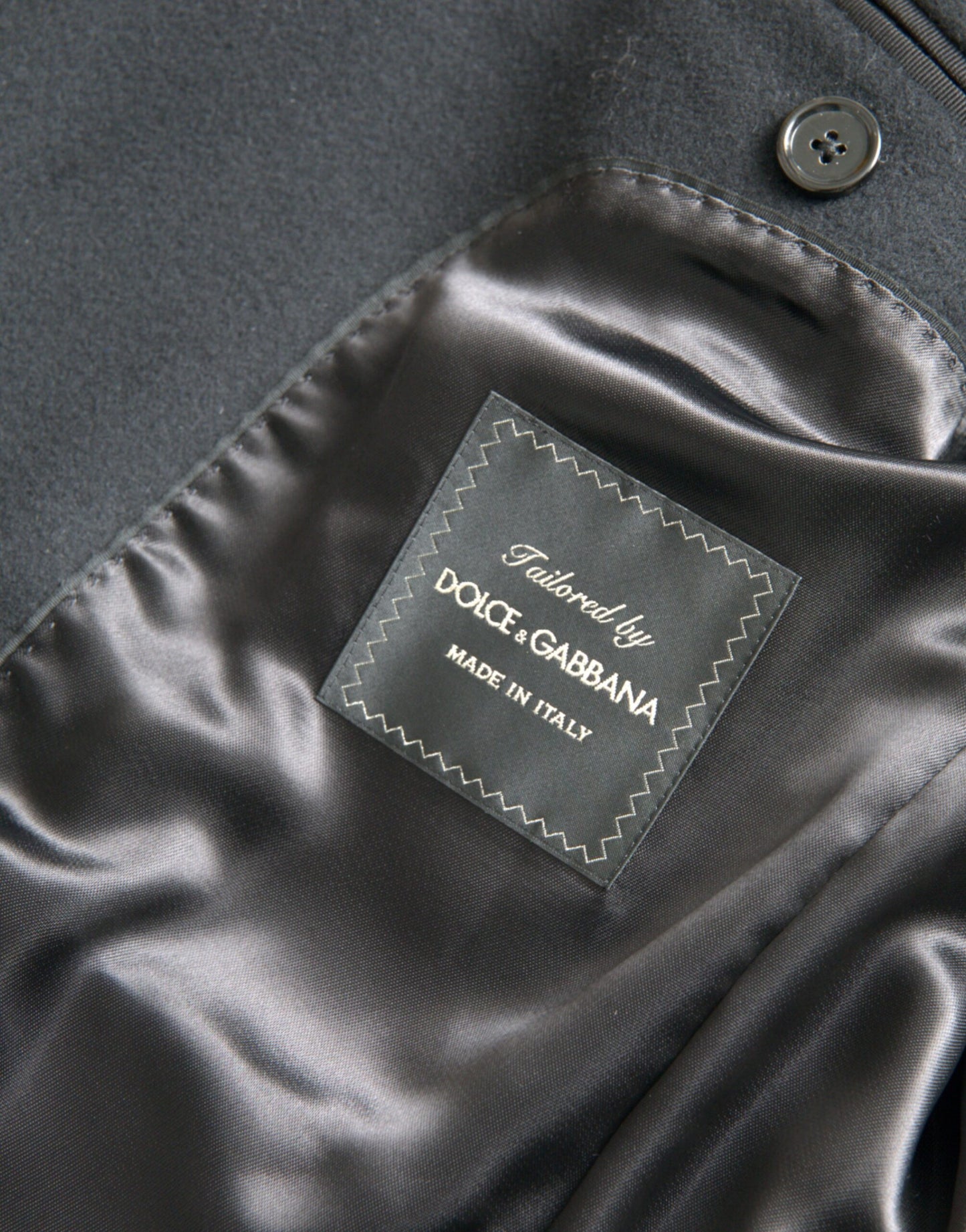 Чорний однобортний плащ Dolce &amp; Gabbana