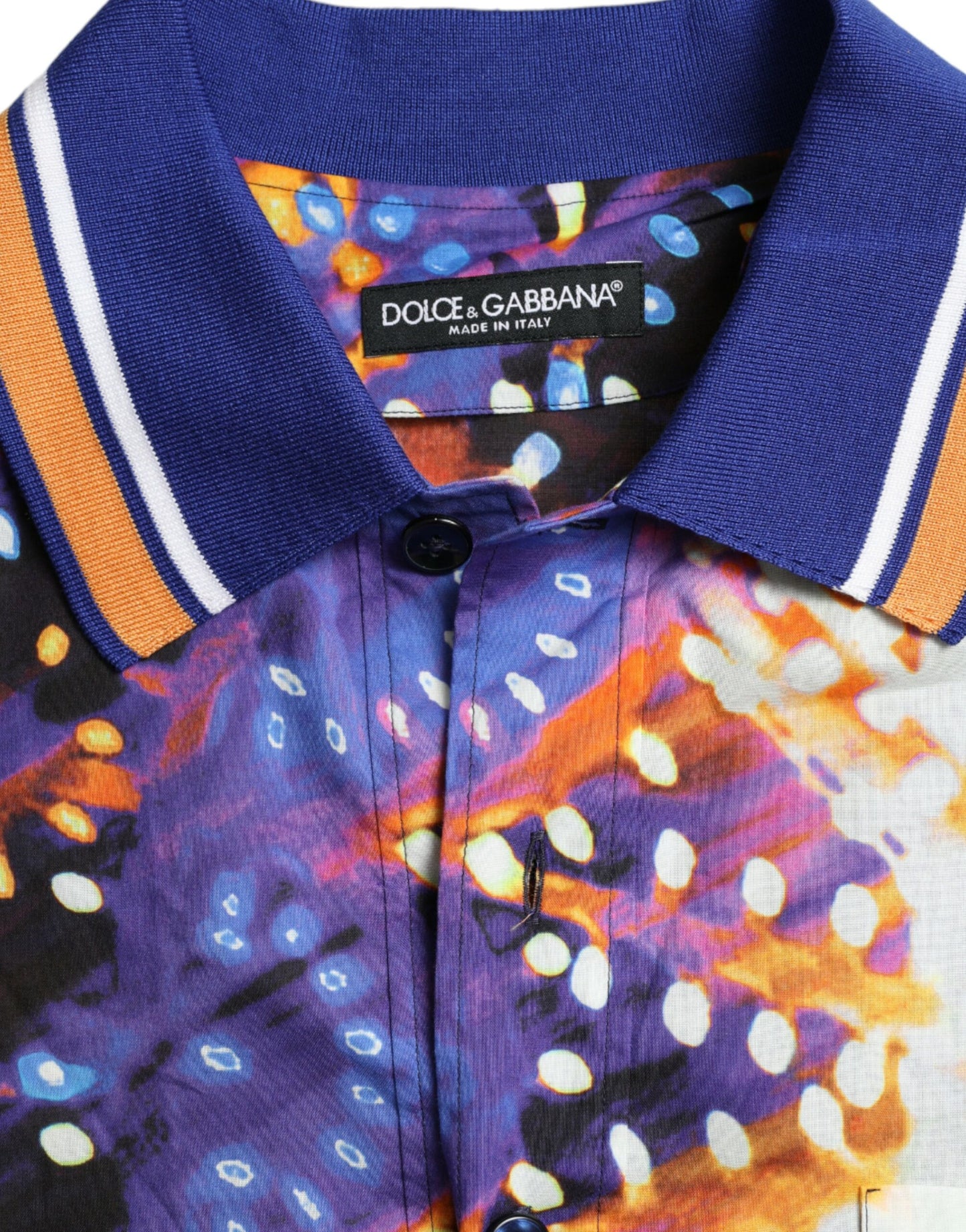 Бавовняна повсякденна сорочка Dolce &amp; Gabbana з багатобарвним принтом Luminarie