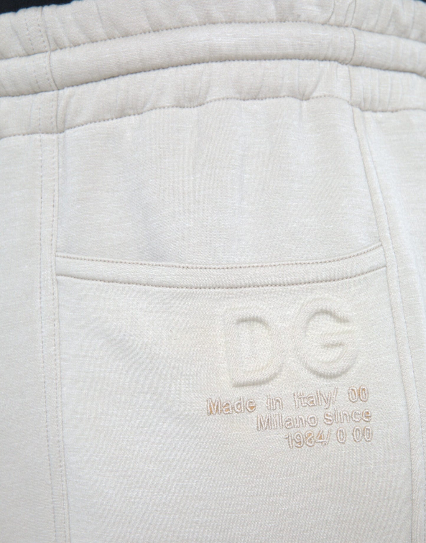 Спортивні штани Dolce &amp; Gabbana Off White з віскози
