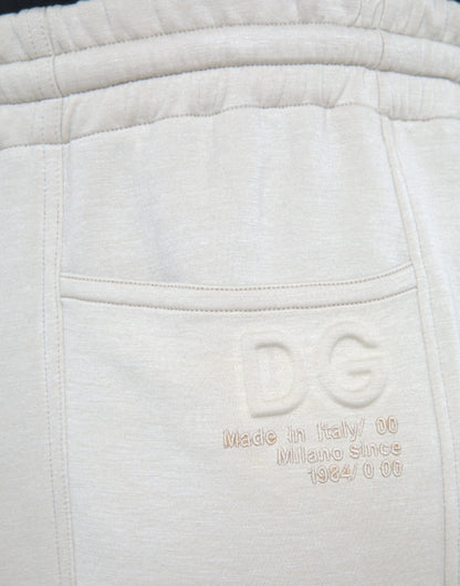 Спортивні штани Dolce &amp; Gabbana Off White з віскози