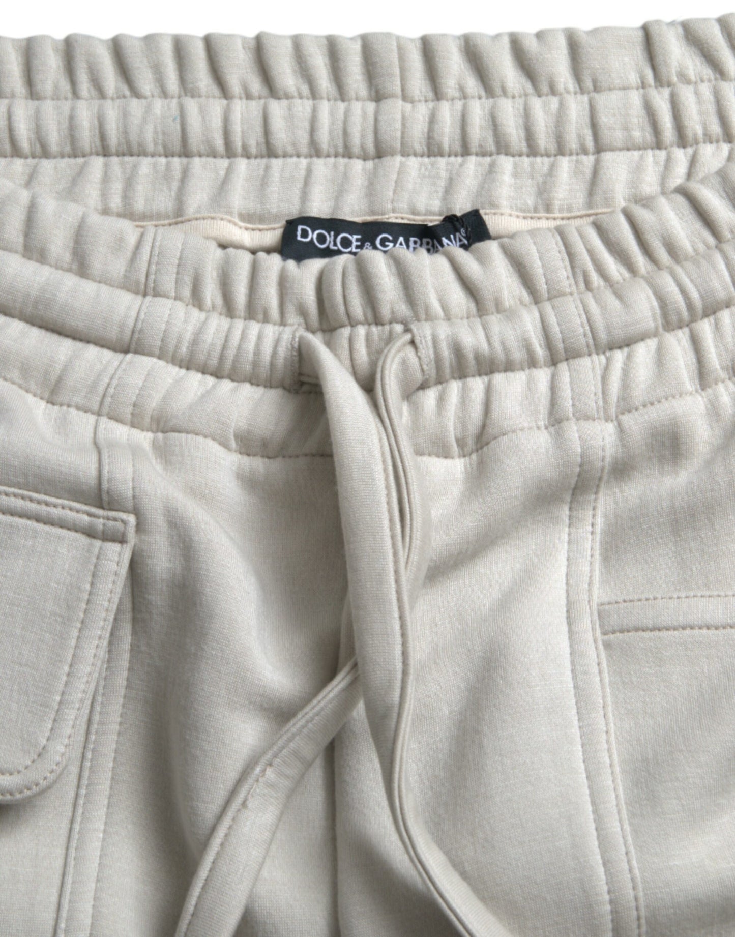 Спортивні штани Dolce &amp; Gabbana Off White з віскози