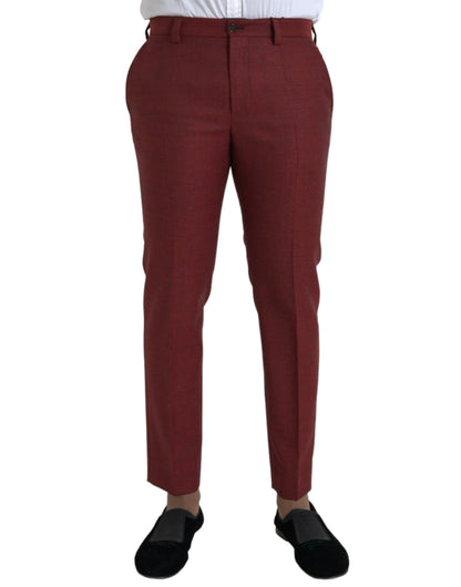 Чоловічі вузькі брюки Dolce &amp; Gabbana Maroon Wool