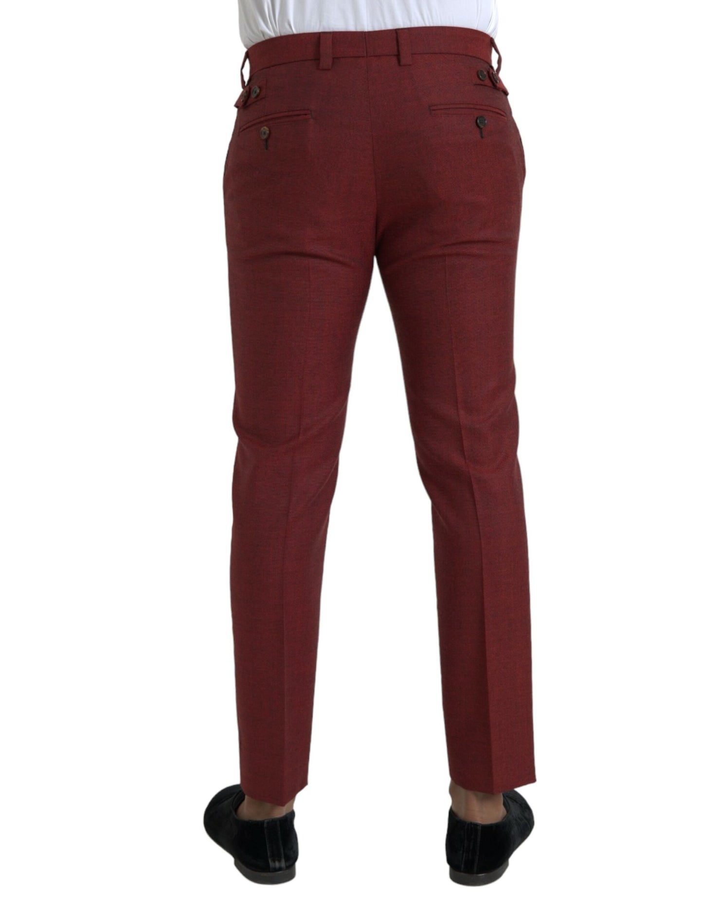 Чоловічі вузькі брюки Dolce &amp; Gabbana Maroon Wool