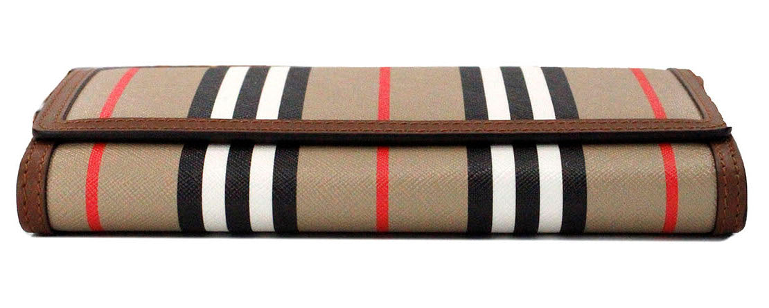 Шкіряна сумка Burberry Hannah Icon Stripe Archive Tan E-Canvas через плече