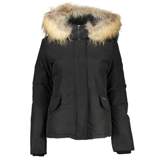 Чорні бавовняні куртки та пальто Woolrich