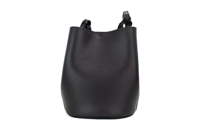 Маленька чорна сумочка Burberry Lorne у клітці Pebble Leather Bucket