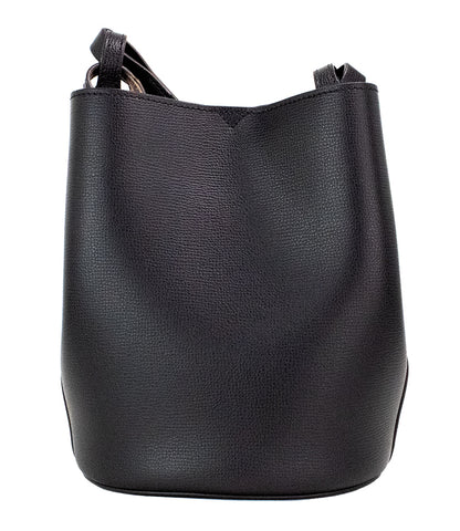 Маленька чорна сумочка Burberry Lorne у клітці Pebble Leather Bucket