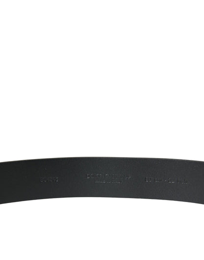 Чоловічий ремінь Dolce &amp; Gabbana Blue Leather Silver Metal Logo Пряжка