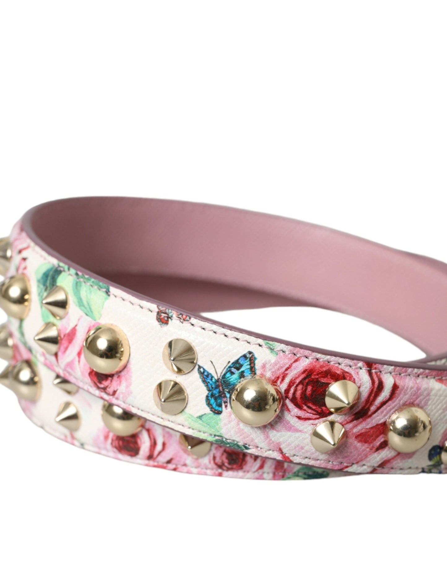 Рожева сумочка Dolce &amp; Gabbana з квітковим принтом і аксесуаром через плече