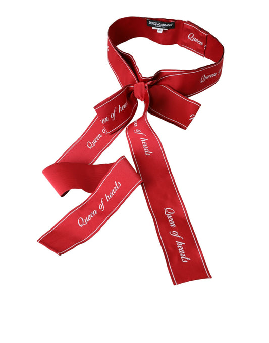 Пояс Dolce &amp; Gabbana з червоного поліестеру QUEEN OF HEARTS