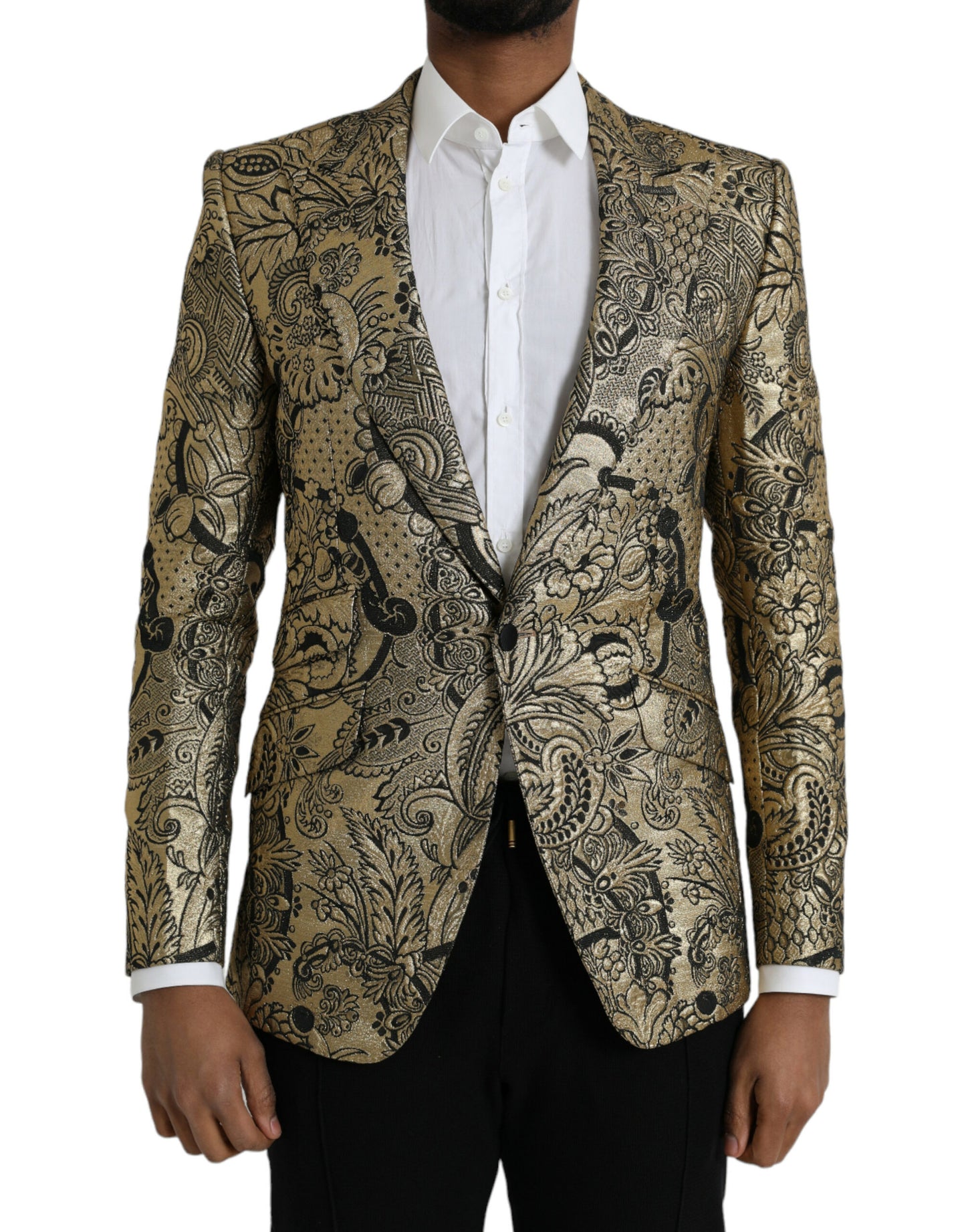 Жакардовий однобортний піджак Dolce &amp; Gabbana Gold SICILIA