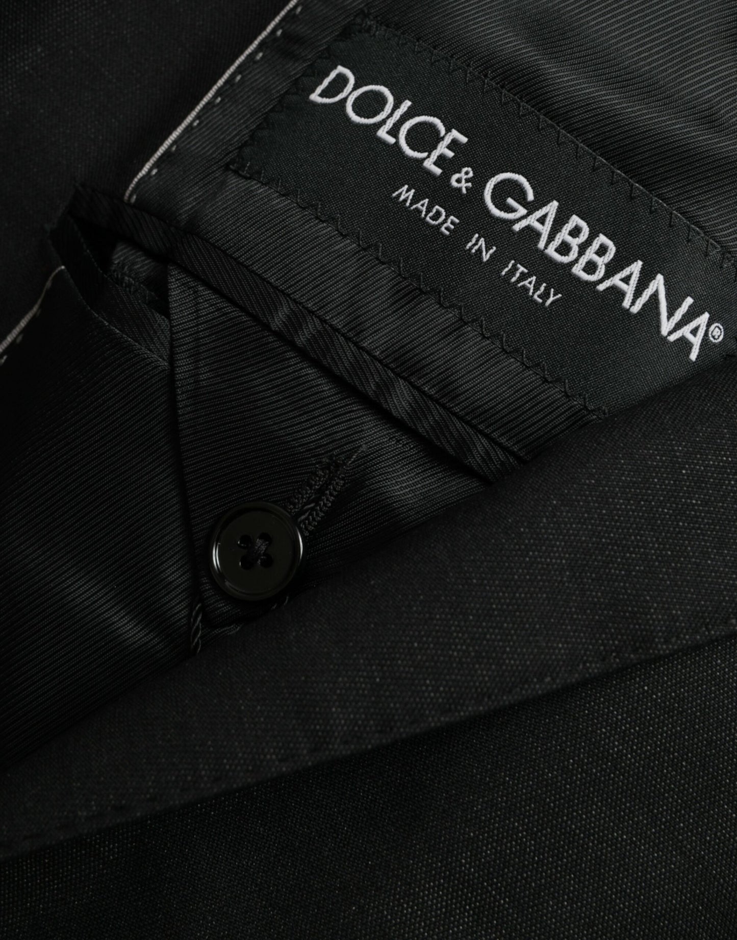 Однобортний піджак Dolce &amp; Gabbana з чорним вовняним вирізом