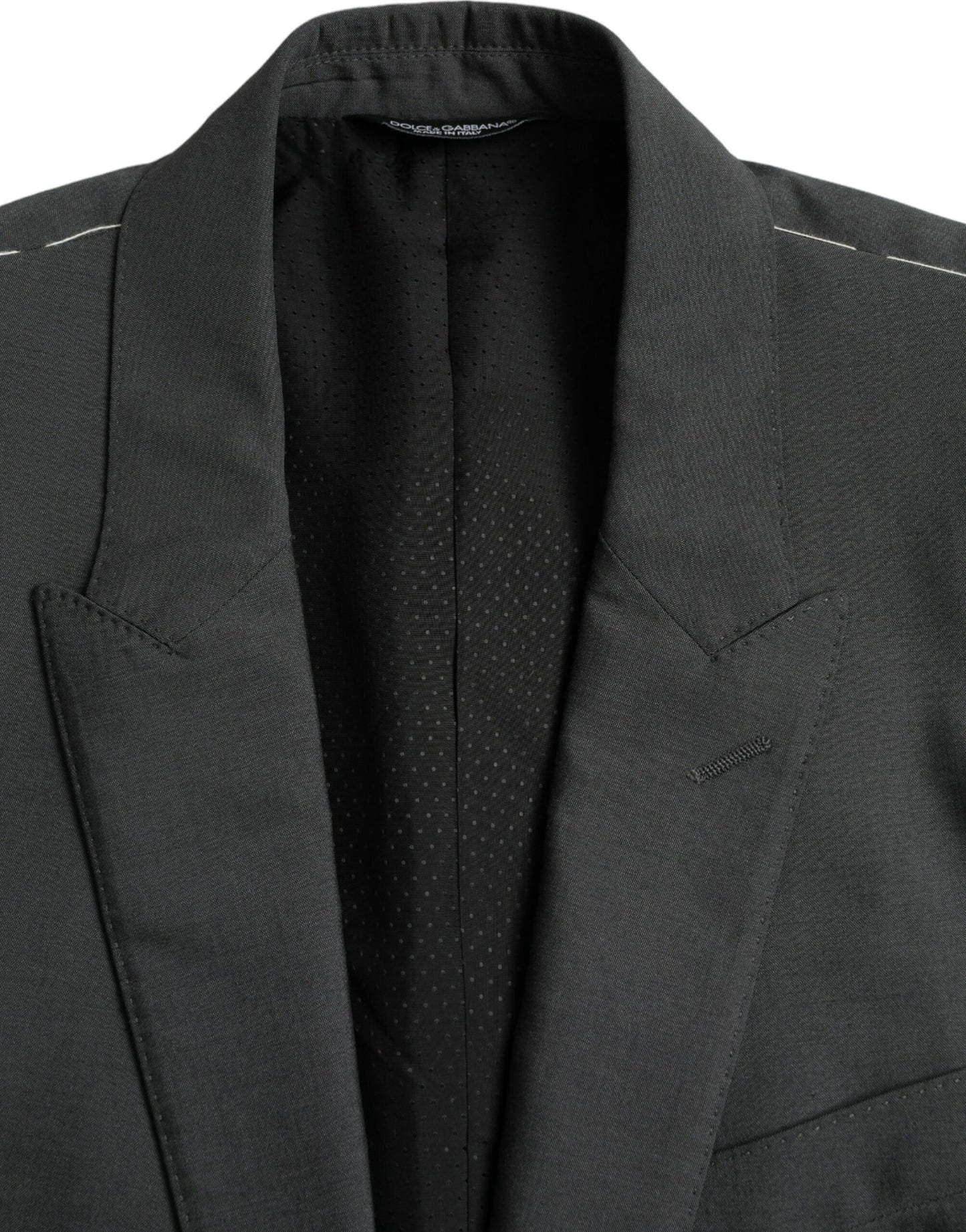 Однобортний піджак Dolce &amp; Gabbana Grey Wool Peak