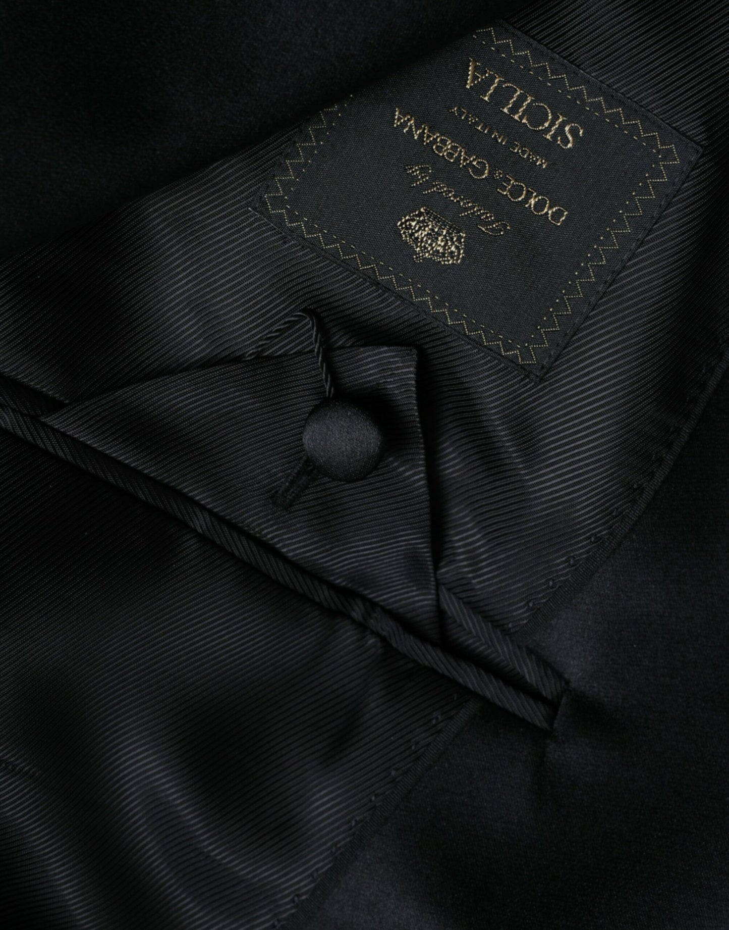 Однобортне пальто Dolce &amp; Gabbana Black SICILIA