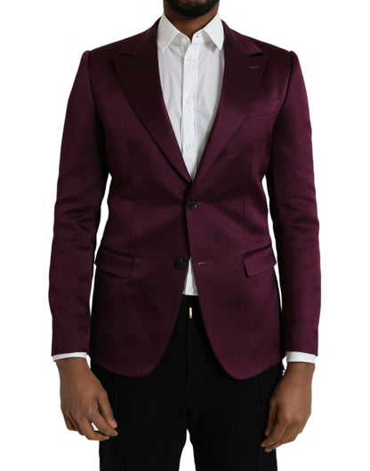 Однобортний піджак Dolce &amp; Gabbana Maroon Silk