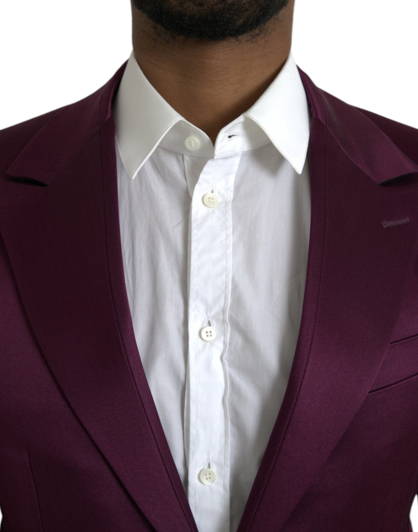Однобортний піджак Dolce &amp; Gabbana Maroon Silk