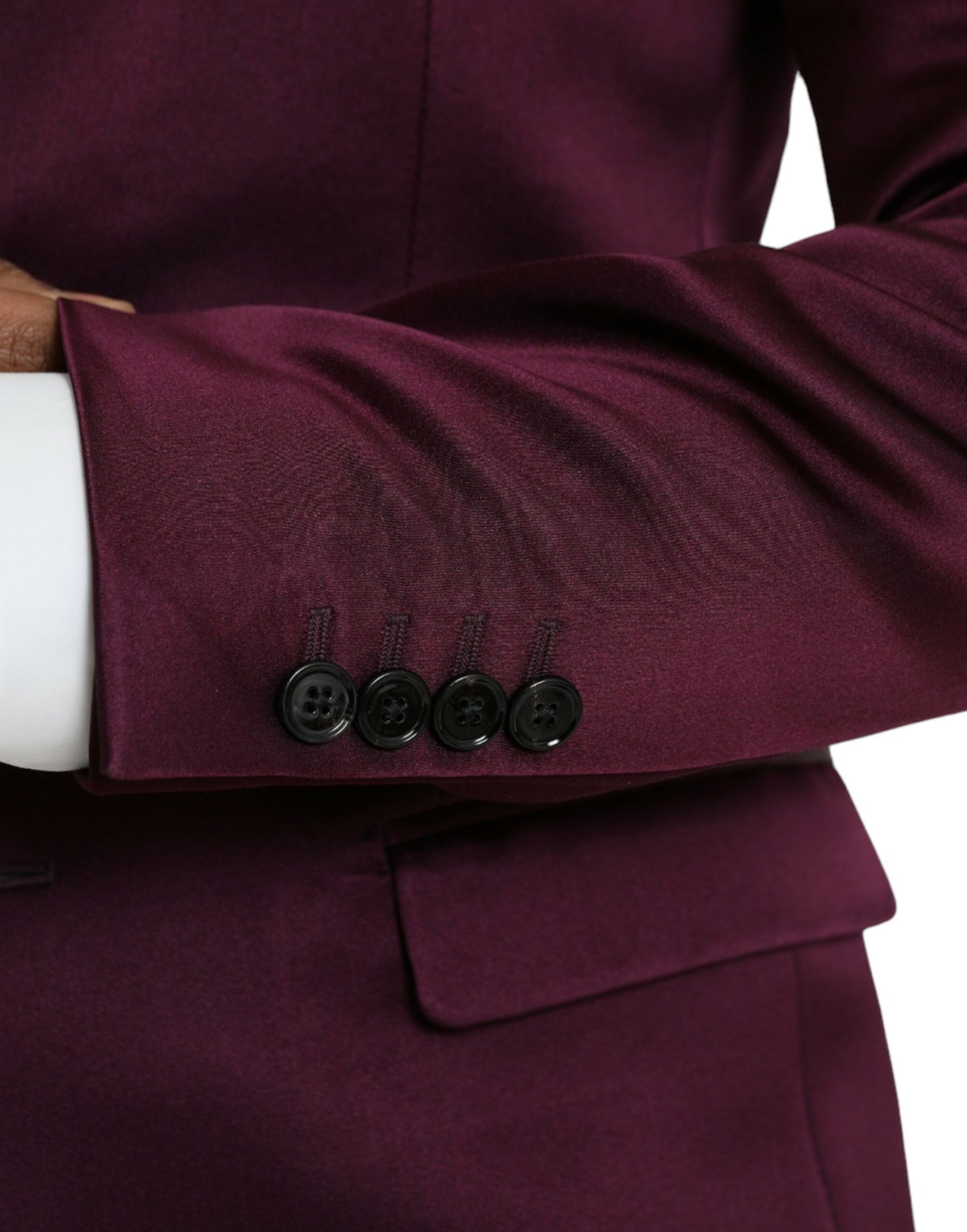 Однобортний піджак Dolce &amp; Gabbana Maroon Silk