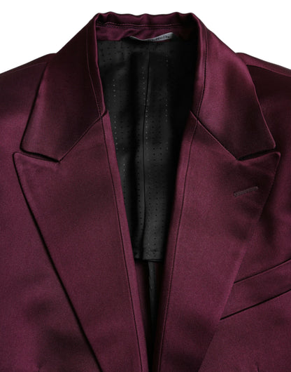 Однобортний піджак Dolce &amp; Gabbana Maroon Silk