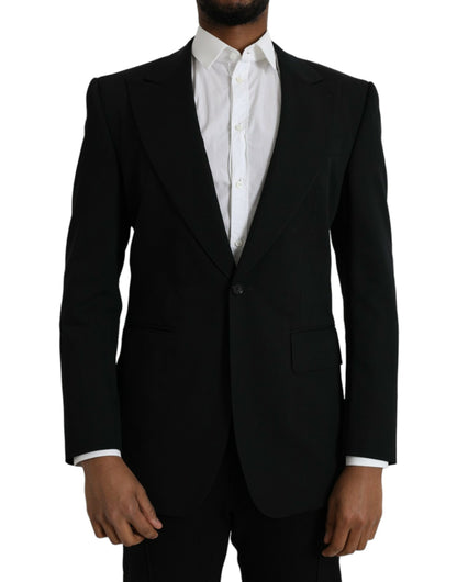 Однобортний піджак Dolce &amp; Gabbana Black Wool Peak