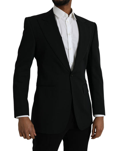 Однобортний піджак Dolce &amp; Gabbana Black Wool Peak