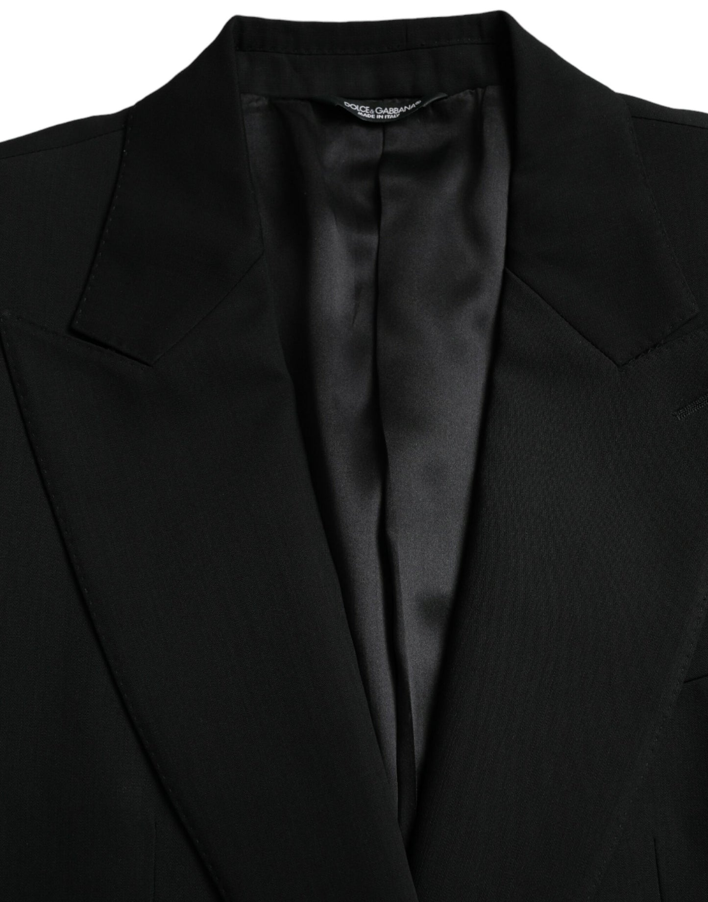 Однобортний піджак Dolce &amp; Gabbana Black Wool Peak