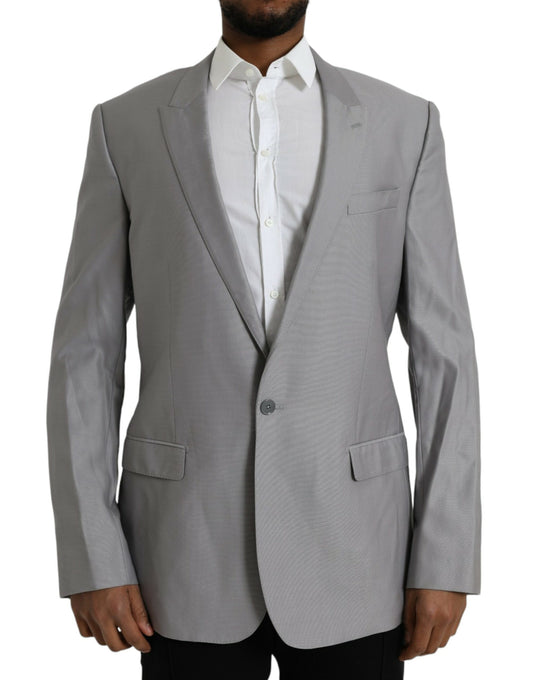 Однобортний піджак Dolce &amp; Gabbana Grey Wool Peak