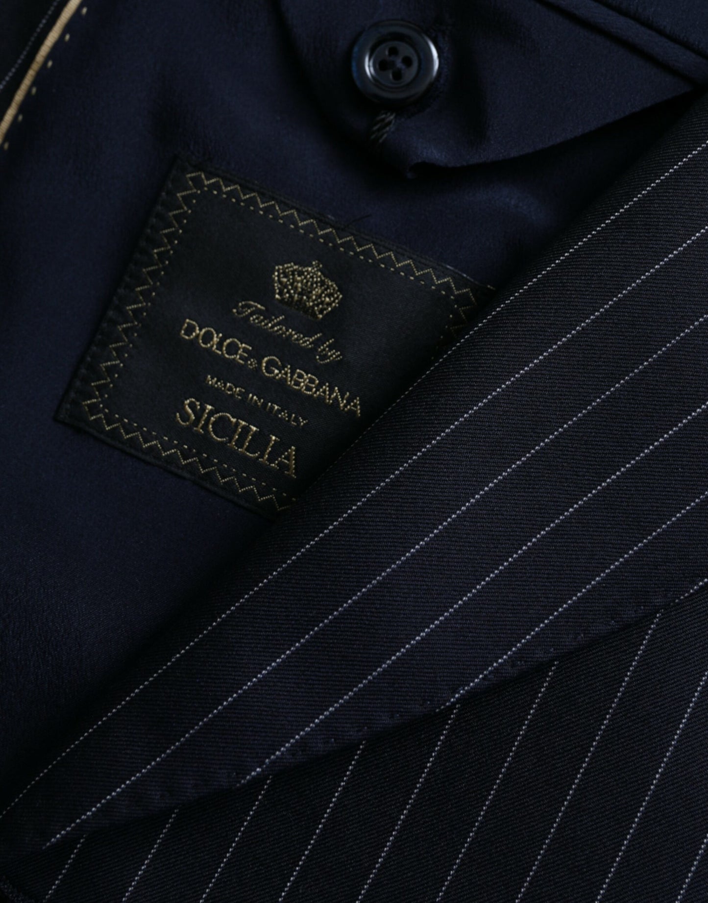 Двобортний піджак Dolce &amp; Gabbana в чорну смужку SICILIA