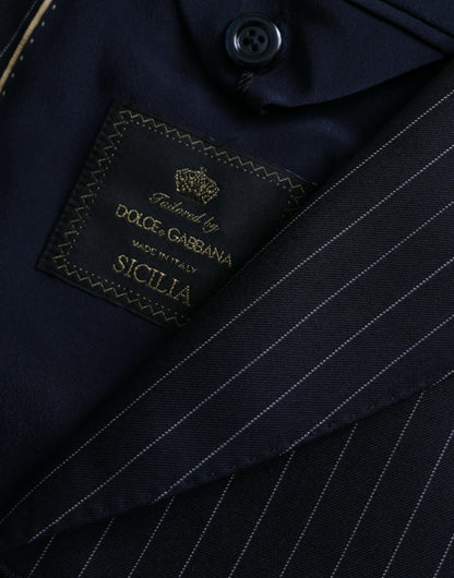 Двобортний піджак Dolce &amp; Gabbana в чорну смужку SICILIA