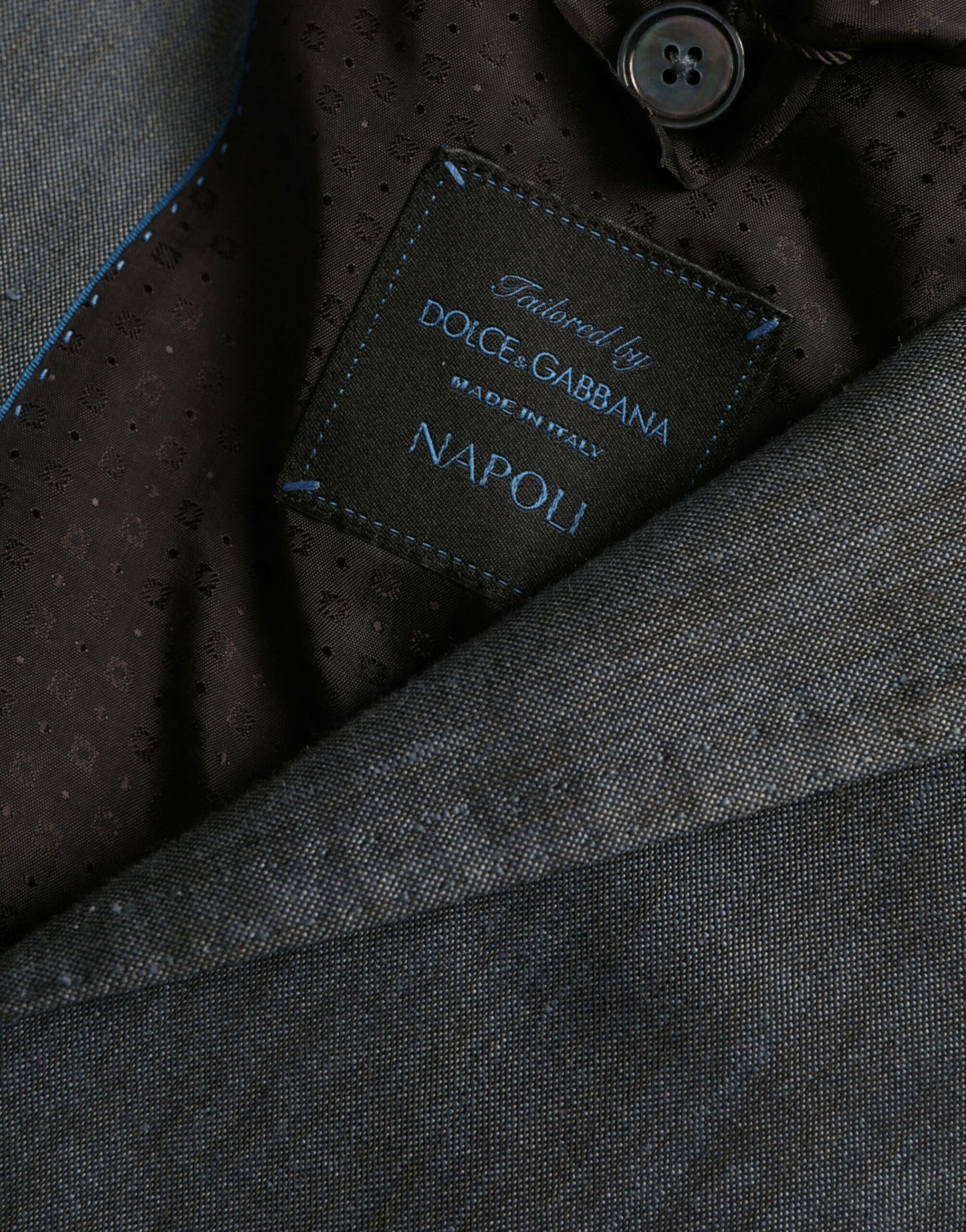 Однобортний піджак Dolce &amp; Gabbana із синього льону NAPOLI