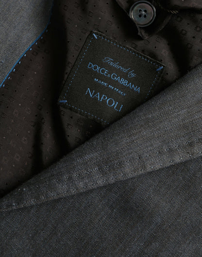 Однобортний піджак Dolce &amp; Gabbana із синього льону NAPOLI