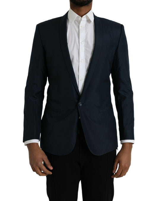 Однобортний піджак Dolce &amp; Gabbana Blue MARTINI Shawl