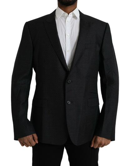 Однобортний піджак Dolce &amp; Gabbana Black Wool MARTINI