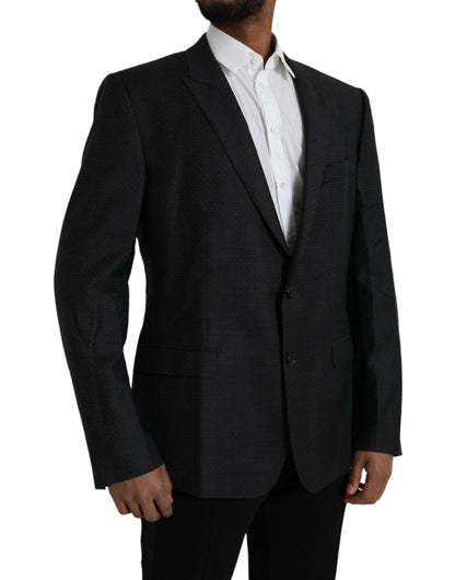 Однобортний піджак Dolce &amp; Gabbana Black Wool MARTINI