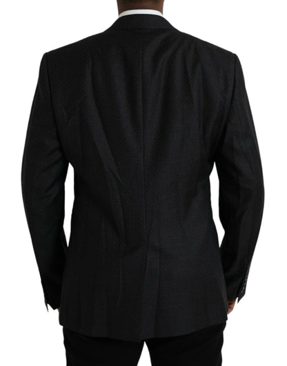 Однобортний піджак Dolce &amp; Gabbana Black Wool MARTINI
