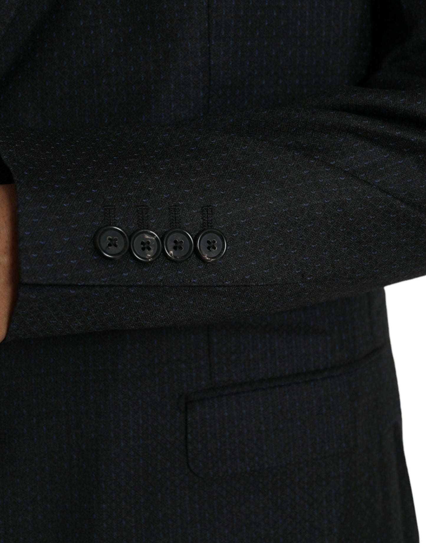 Однобортний піджак Dolce &amp; Gabbana Black Wool MARTINI